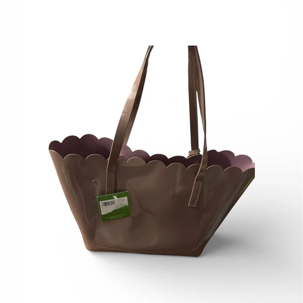 Kate Spade Brown Scalloped Tote